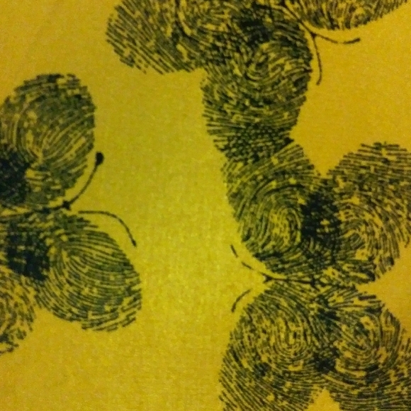 Bar III Mustard Fingerprint Butterfly Dress - Picture 3 of 5